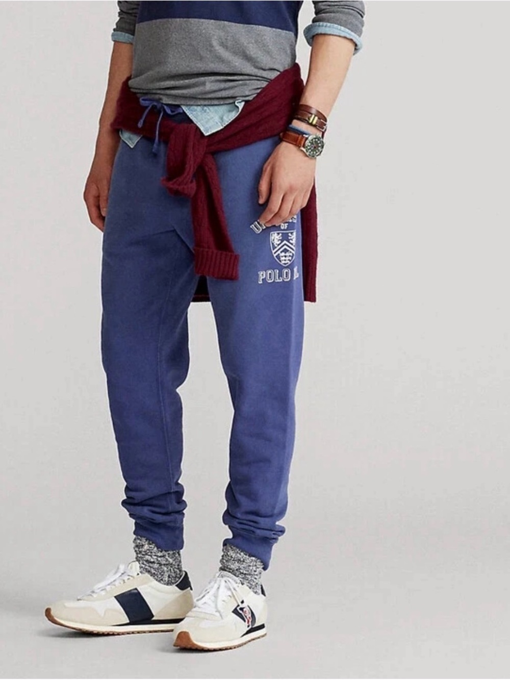 Polo Ralph Lauren QR Authenticated University Logo Joggers Size S